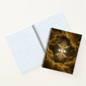 Carnet à spirale d'énergie dorée abstraite (Intérieur)