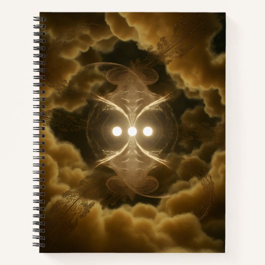 Carnet à spirale d'énergie dorée abstraite (Devant)