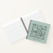 Carnet à spirale élégant avec monogramme pour amat (Intérieur)