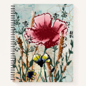 Carnet à spirale Fleur sauvage (Devant)