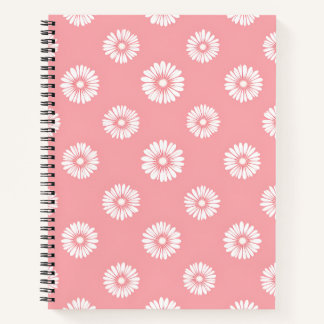 Carnet à spirale florale d'été - 8,5x11", 120 page