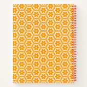 Carnet à spirale florale orange (Dos)