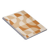 Carnet à spirale géométrique beige moderne (Côté Droit)