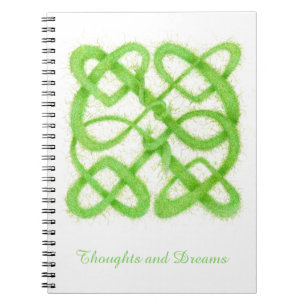 CARNET À SPIRALE GREEN CELTIC KNOT 6,5x8,75