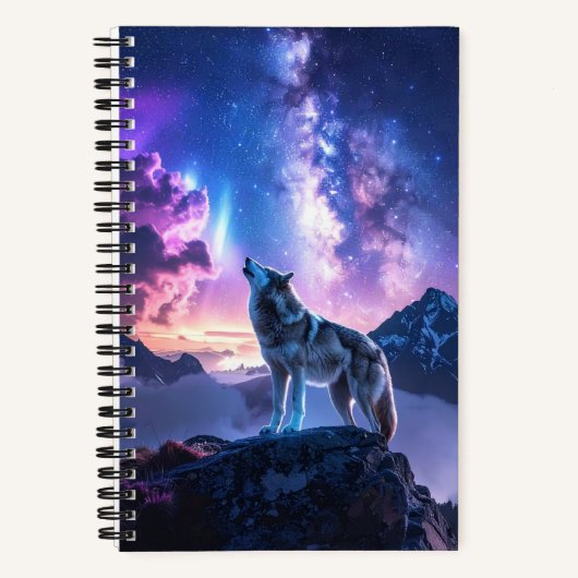 Carnet à spirale Loup Cosmique (Recto)