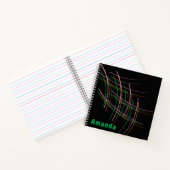 Carnet à spirale moderne personnalisable (21,59 x  (Intérieur)