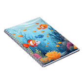 CARNET À SPIRALE POISSONS COLORÉS. (Côté Droit)