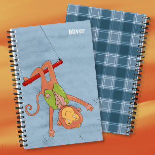 Carnet à spirale pour enfant singe acrobate de cir