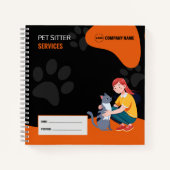 Carnet à spirale pour services de garde d'animaux (Devant)