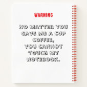 Carnet à spirale Tasse à café (Dos)