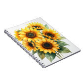 Carnet à spirale Tournesol Doré (Côté Droit)