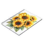 Carnet à spirale Tournesol Doré (Côté gauche)