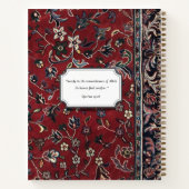 Carnet à spirales avec impression de tapis rouge v (Dos)