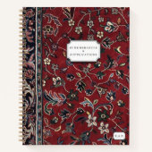 Carnet à spirales avec impression de tapis rouge v (Devant)