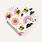 Carnet à spirales en forme de cœur (Devant)