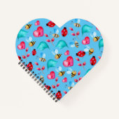 Carnet à spirales en forme de cœur (Devant)