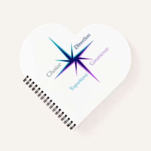 Carnet à spirales format cœur/Heart-shaped spiral (Devant)