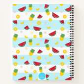 Carnet à spirales | Motif de pastèque ananas (Dos)