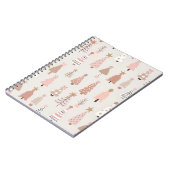 Carnet à spirales Noël Sapins Rose (Côté gauche)