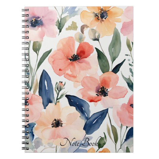 Carnet à thème floral (Devant)