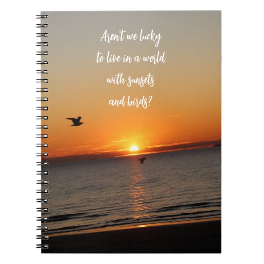 Carnet "A World With Sunsets and Birds" (Devant)