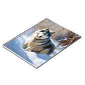 Carnet Aaskan Malamute Qu'il neige Noël (Côté gauche)