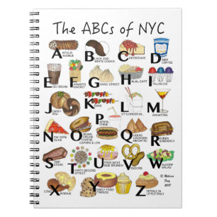 Carnet ABC de NYC Iconic New York City Foods Alphabet