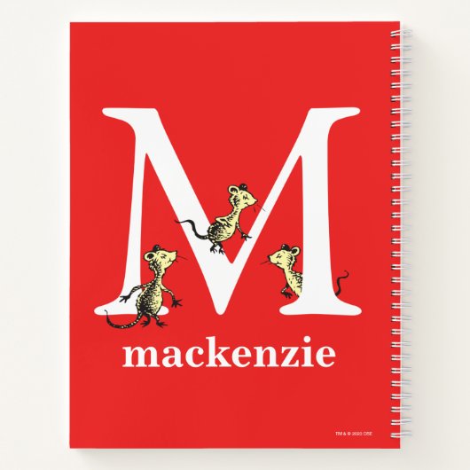 Carnet ABC du Dr Seuss : Lettre M - Blanc | Ajouter Votre (Dos)