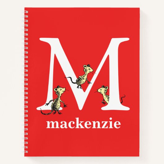 Carnet ABC du Dr Seuss : Lettre M - Blanc | Ajouter Votre (Devant)