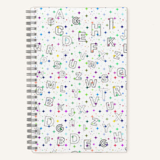Carnet ABC sur Arrière - plan étoilé - Pratique (5,5 po x