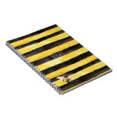 Carnet Abeille de miel Noir Jaune (Côté Droit)