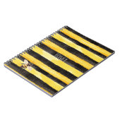 Carnet Abeille de miel Noir Jaune (Côté gauche)