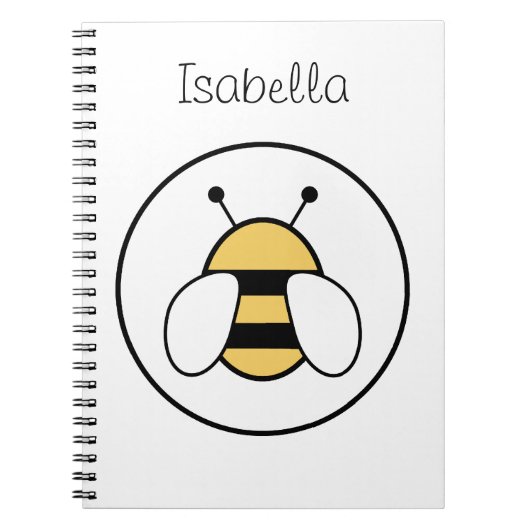 Carnet Abeille de miel personnalisable (Devant)