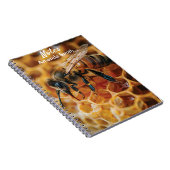 Carnet Abeille de miel sur un nid d'abeille (Côté Droit)