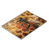 Carnet Abeille de miel sur un nid d'abeille (Côté gauche)