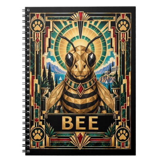 Carnet Abeille, faune Art déco (Devant)