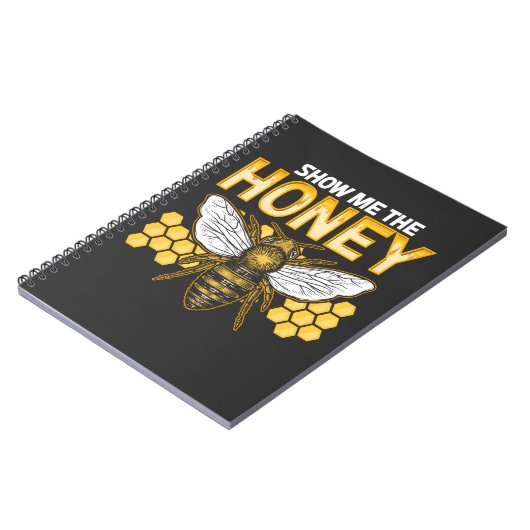 Carnet Abeille Montrez-Moi Honey Honeycomb Graphique de n (Côté gauche)