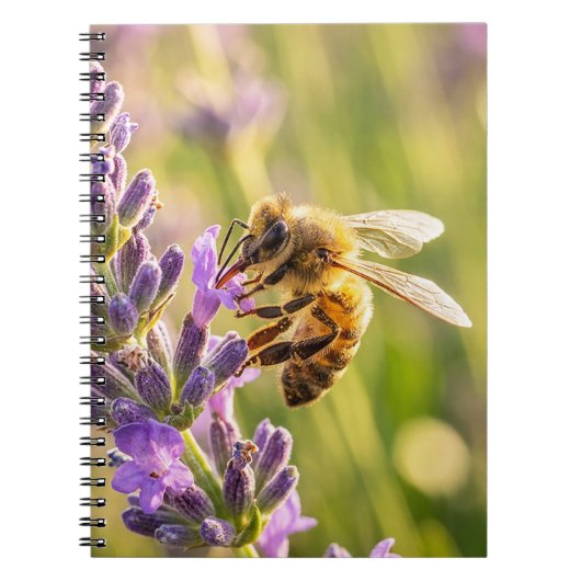 Carnet Abeille sur lavande (Devant)