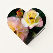 Carnet Abeille sur roses rose jaune Fleurs (Dos)