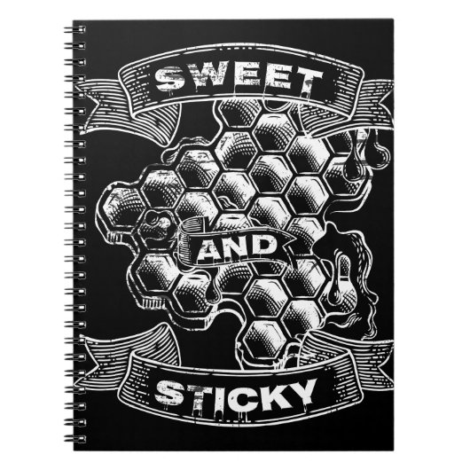 Carnet Abeilles apicultrices de miel doux et collant (Devant)