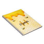 Carnet Abeilles bourdonnantes heureuses miel doré ruissel (Côté Droit)