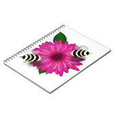 Carnet Abeilles Mignonnes se Rencontrant sur une Fleur Ro (Côté gauche)