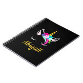 Carnet Abigail Dark Unicorn Nom T-shirt (Côté gauche)