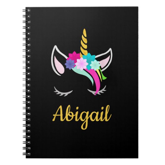 Carnet Abigail Dark Unicorn Nom T-shirt (Devant)