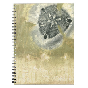 Carnet Abrégé sur Flowerhead avec la texture vitrée