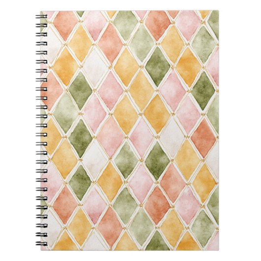 Carnet Abricot Orange Vert Jaune Rosé (Devant)