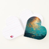 Carnet Abstract Aqua Waves with Golden Sunlight (Intérieur)