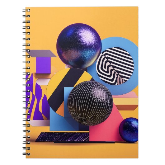 Carnet Abstract arrangement with colorful spheres (Devant)