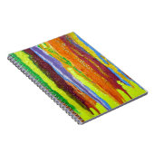 Carnet Abstract art rainbow stripes paint drip (Côté Droit)
