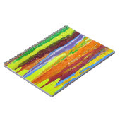 Carnet Abstract art rainbow stripes paint drip (Côté gauche)